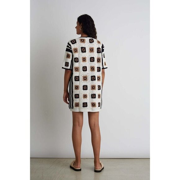 ELEVEN SIX Tia Tunic in White/Black/Nude Size Medium/Large - Picture 3 of 16